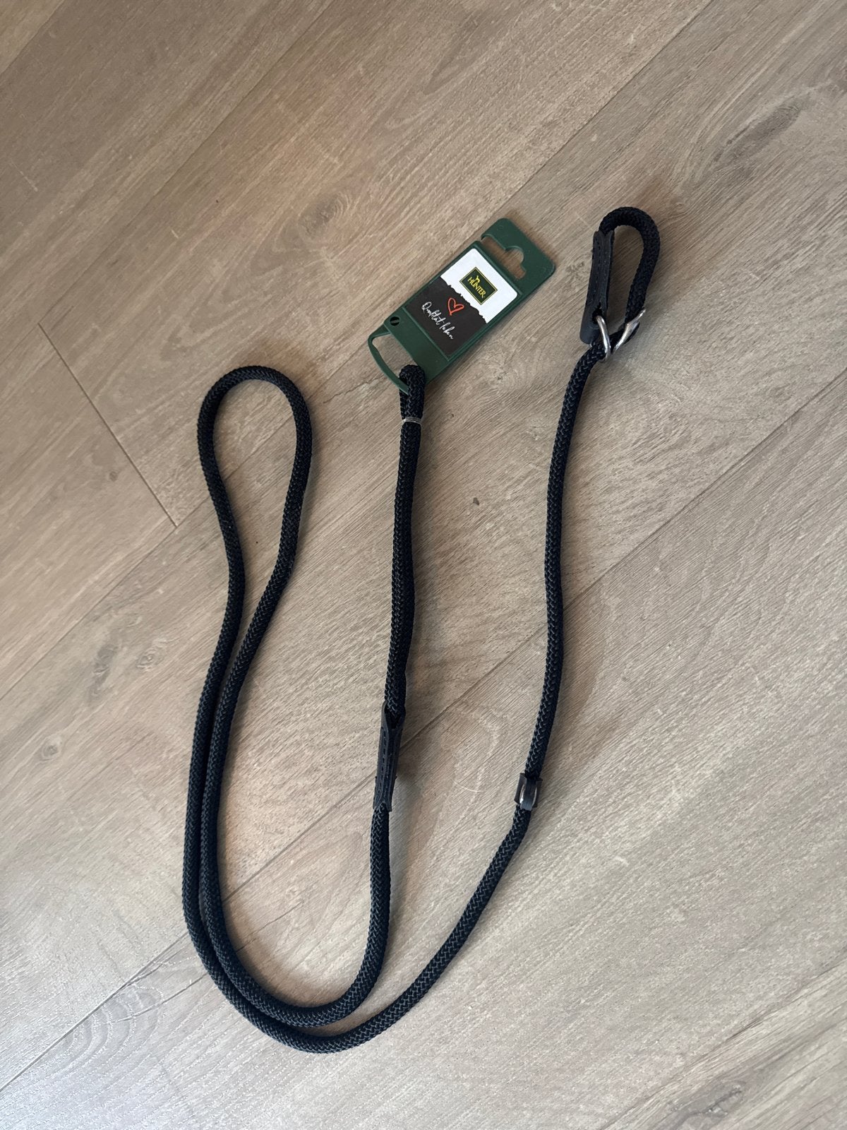 Hunter retrieverlijn nieuw zwart met freestyle stop, Dieren en Toebehoren, Ophalen of Verzenden, Nieuw, Hondenriem