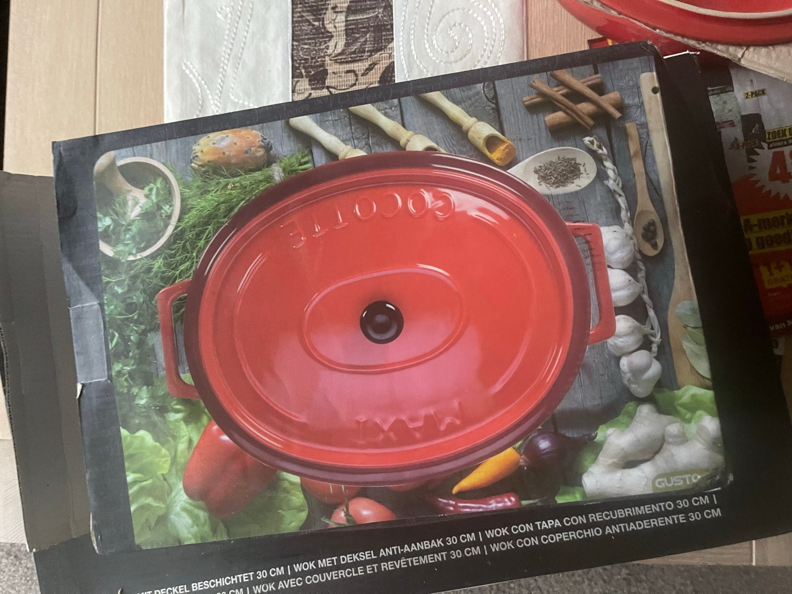 Gusta Maxi Cocotte Braadpan Rood - 1850ML, Overige materialen, Braadpan, Met deksel, Nieuw