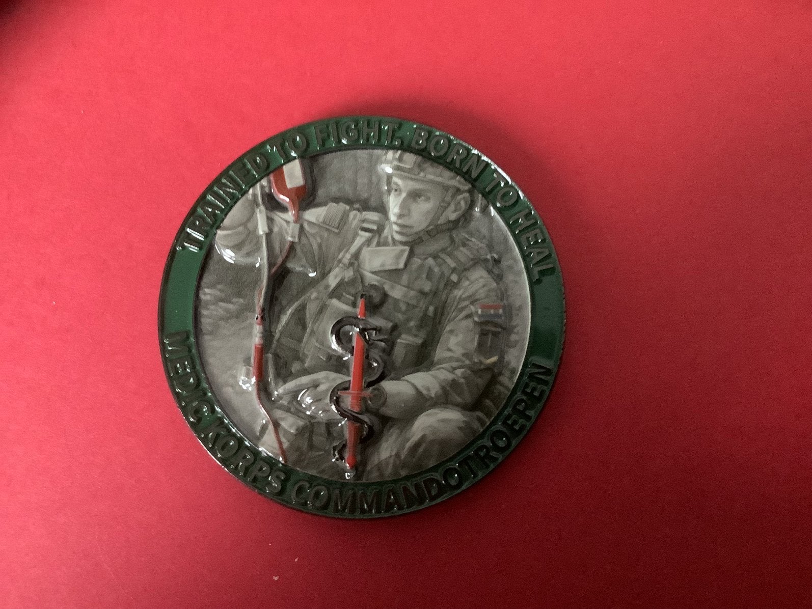 Coin van KCT zie foto 2, Ophalen of Verzenden, Landmacht, Nederland, Embleem of Badge
