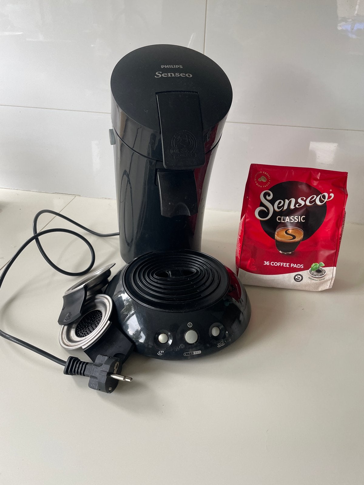 Philips Senseo koffiezetapparaat met koffiepads, Ophalen, Koffiepads en cups, Gebruikt, Koffiemachine