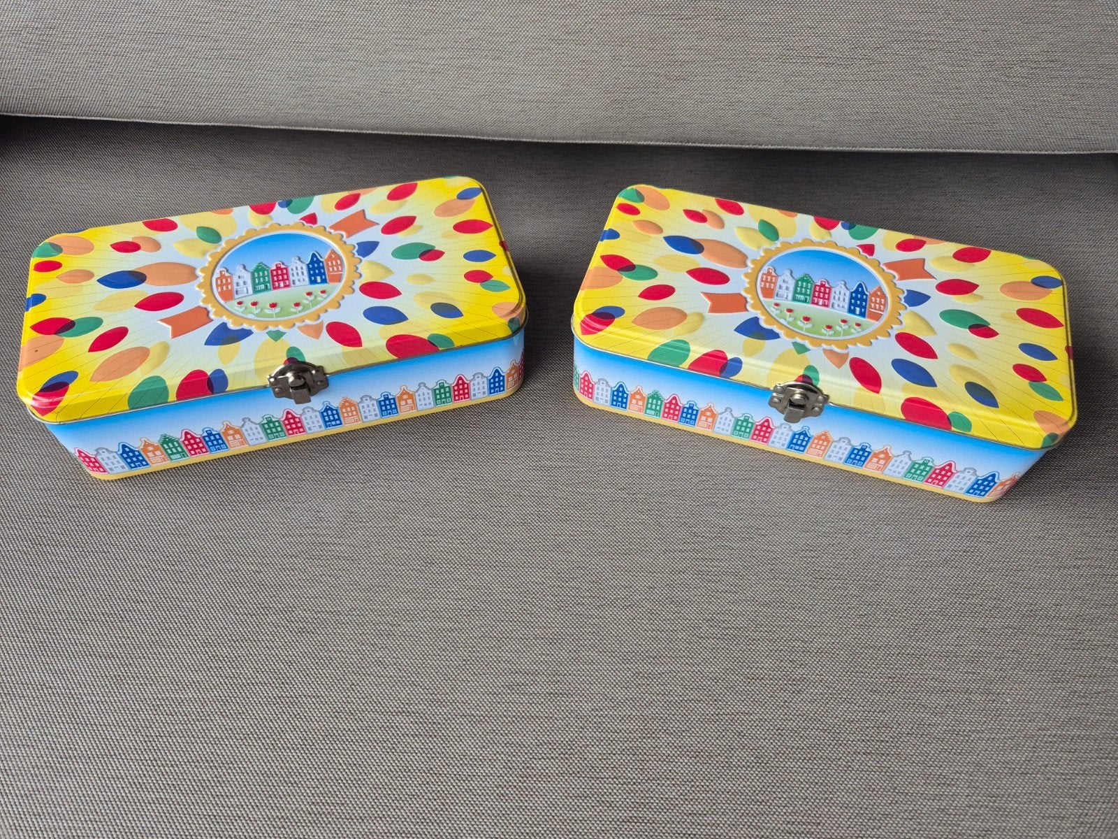 2x Lipton theeblikken met Hollands tafereel, Ophalen of Verzenden, Zo goed als nieuw, Thee, Overige merken