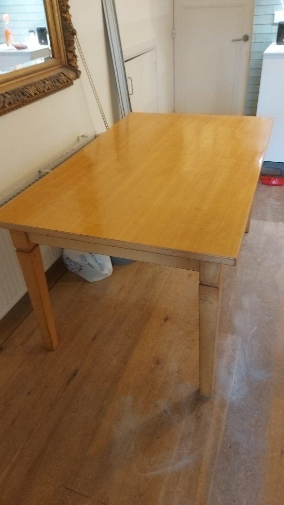 Grenen uitschuiftafel, Ophalen, Gebruikt, Grenenhout, Rechthoekig