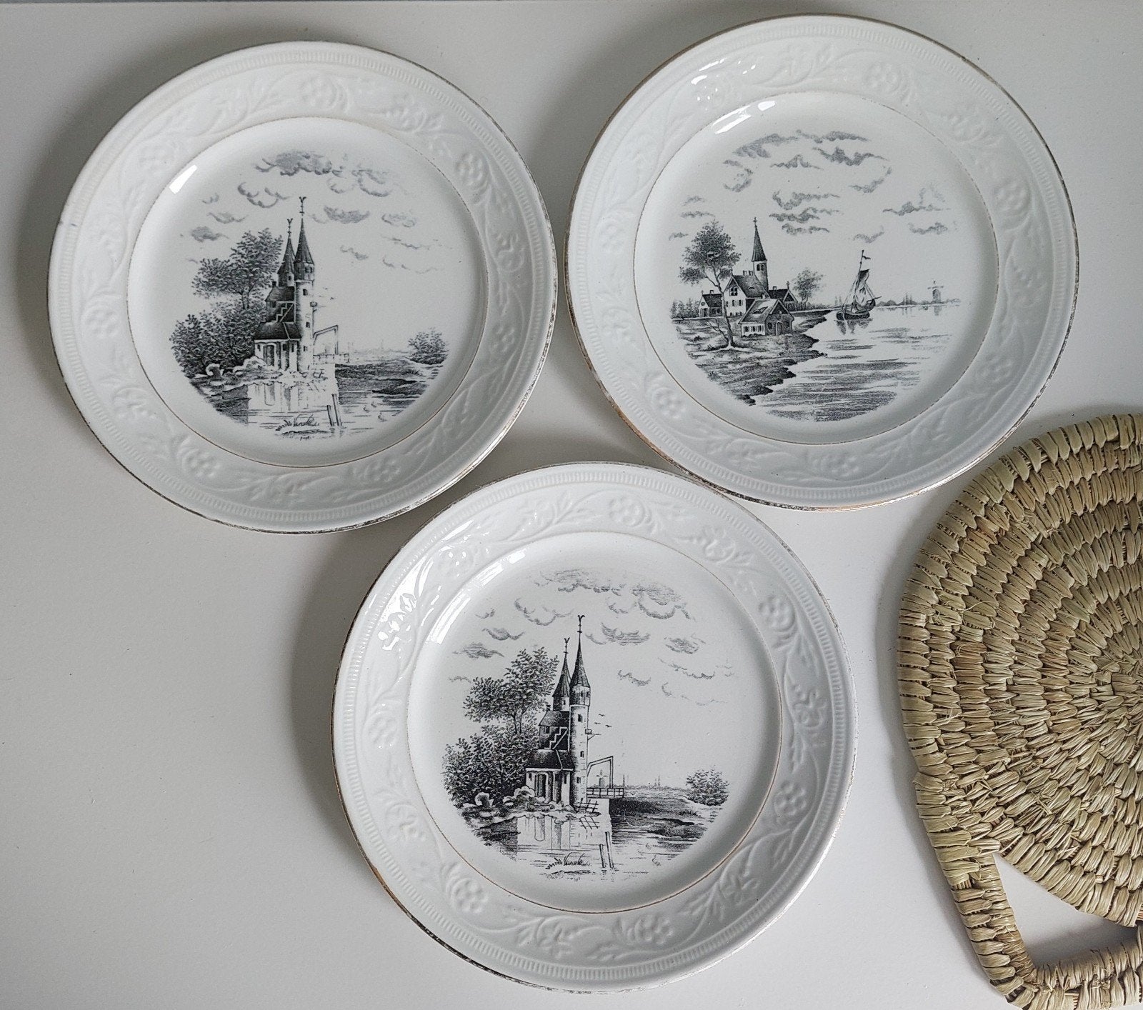 5 Petrus Regout Maastricht Holland borden, Antiek en Kunst, Ophalen of Verzenden