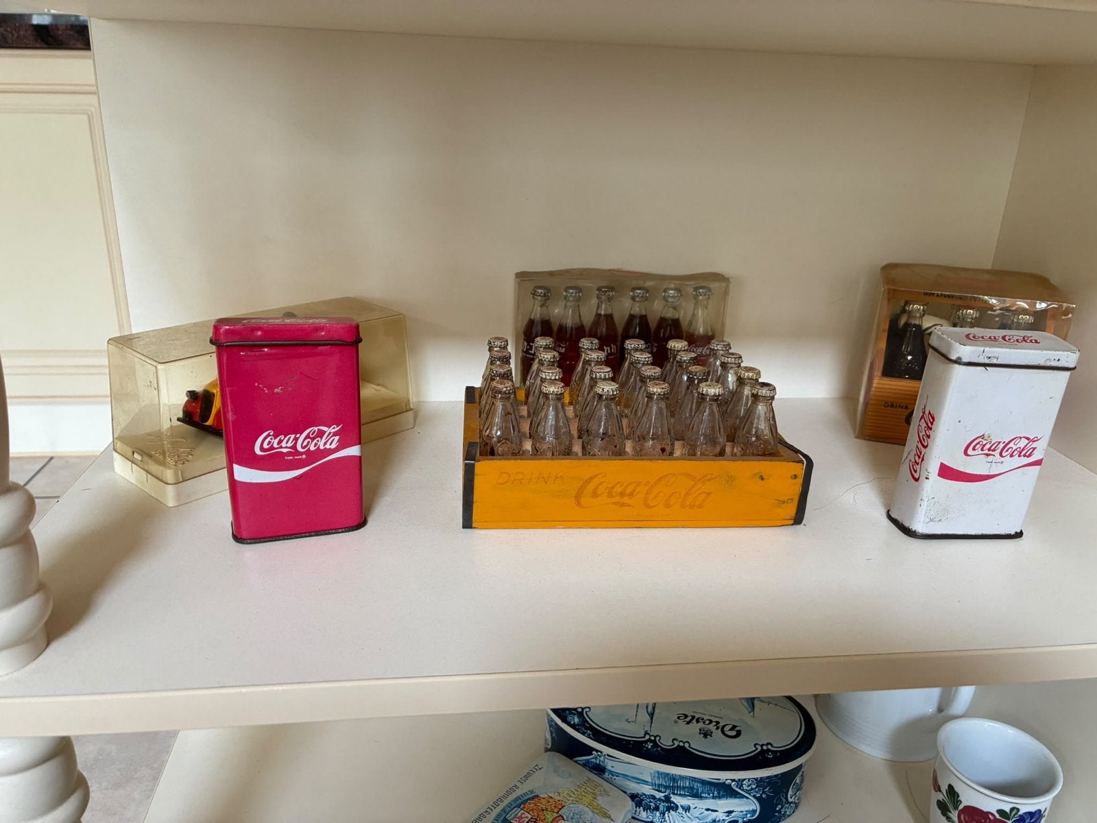 Coca-Cola miniatuur glazen flesjes en blikken, Verzamelen, Ophalen of Verzenden, Gebruikt, Overige typen