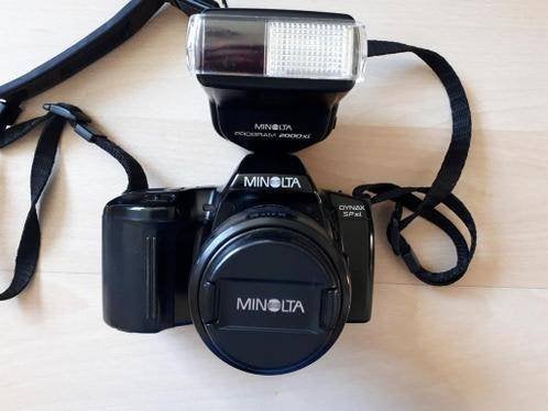 Minolta Dynex SPxi analoog met zoom en flitser, Ophalen of Verzenden, Gebruikt, Compact, Minolta