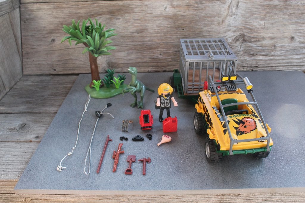 Playmobil 4175 Amfibievoertuig met dinosaurus, Ophalen of Verzenden, Zo goed als nieuw, Complete set