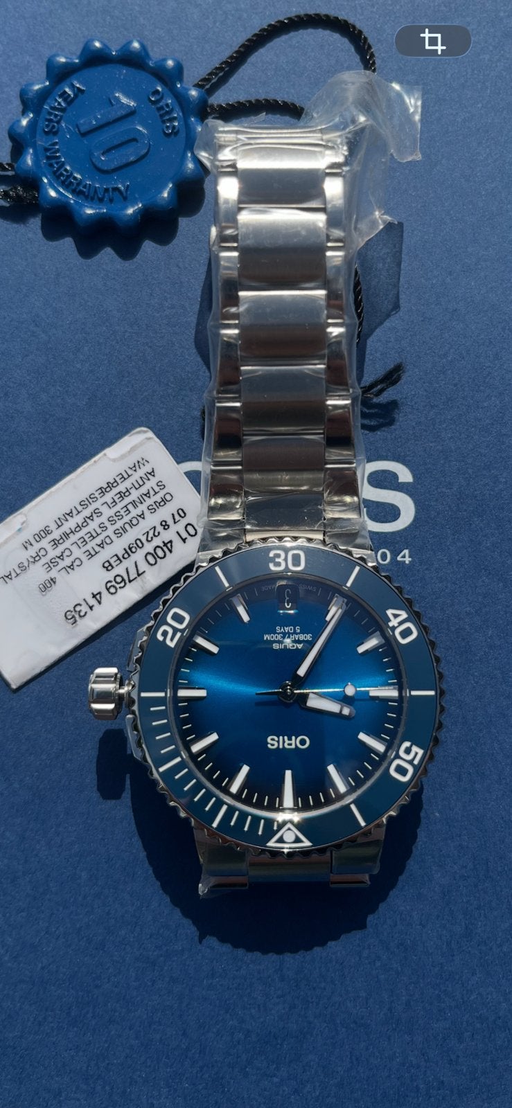 Oris Aquis Date Calibre 400 Nieuw/Ongedragen Garantie 2035, Sieraden, Tassen en Uiterlijk, Horloges | Heren, Overige merken, Staal
