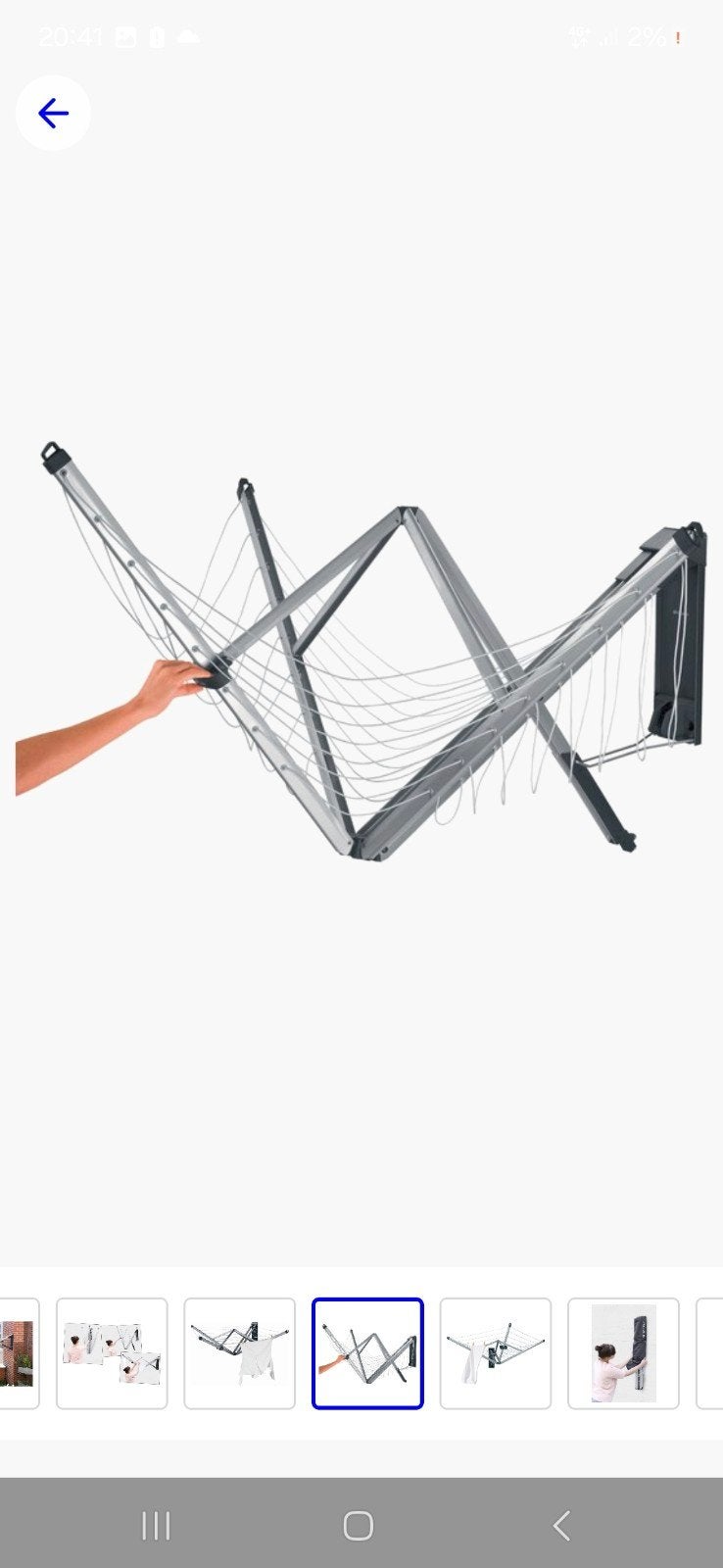 Brabantia WallFix Wanddroogrek - 24m - Zo goed als nieuw, Ophalen, Zo goed als nieuw