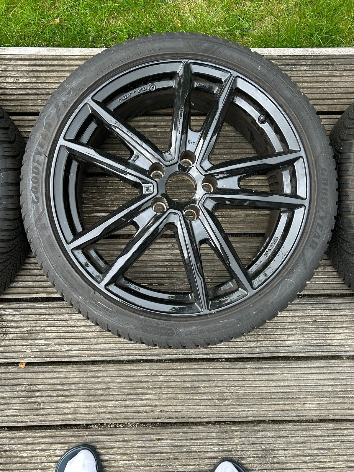 18 inch velgen + all season 5x110, Ophalen, 18 inch, Gebruikt, Banden en Velgen