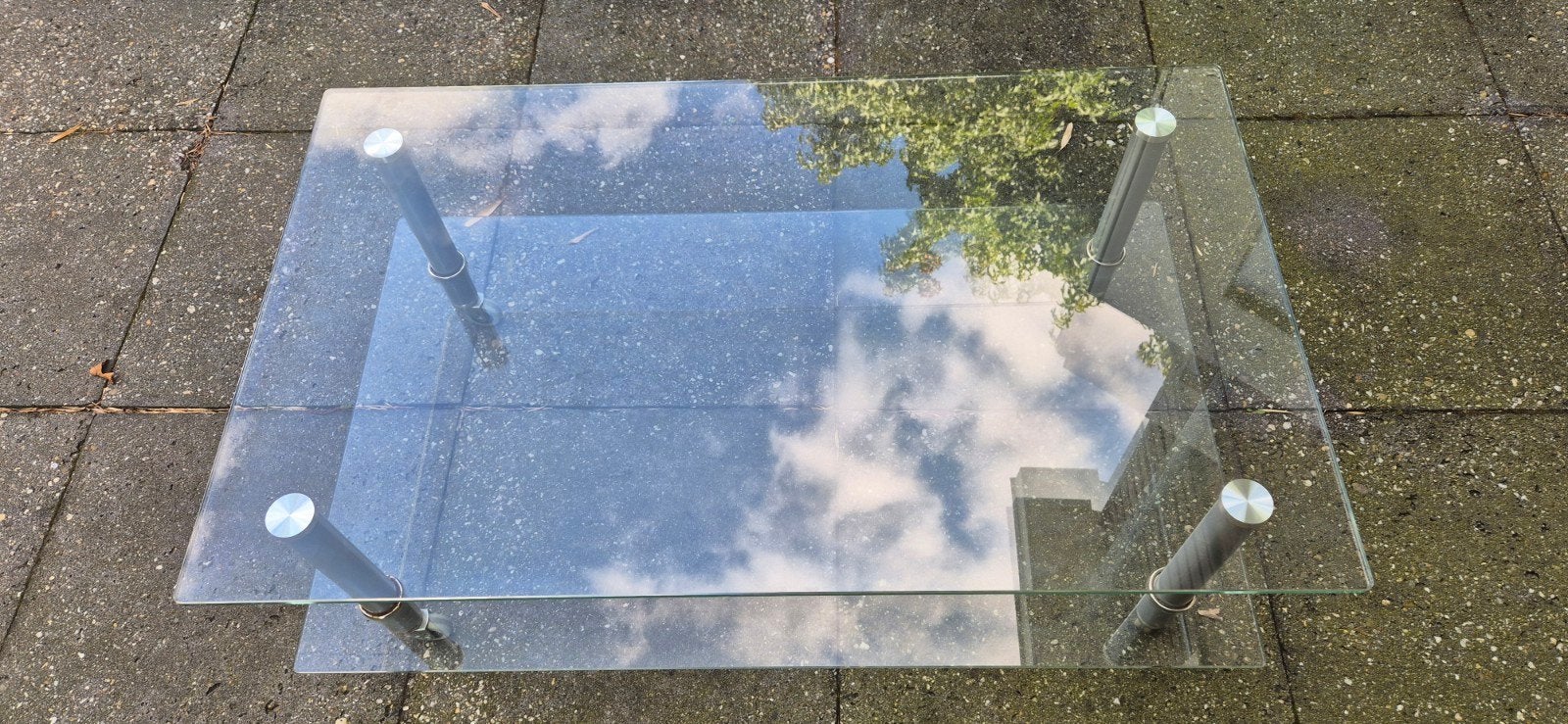 GRATIS ophalen. SALONTAFEL, glas, verrijdbaar, Ophalen, Gebruikt, Overige typen