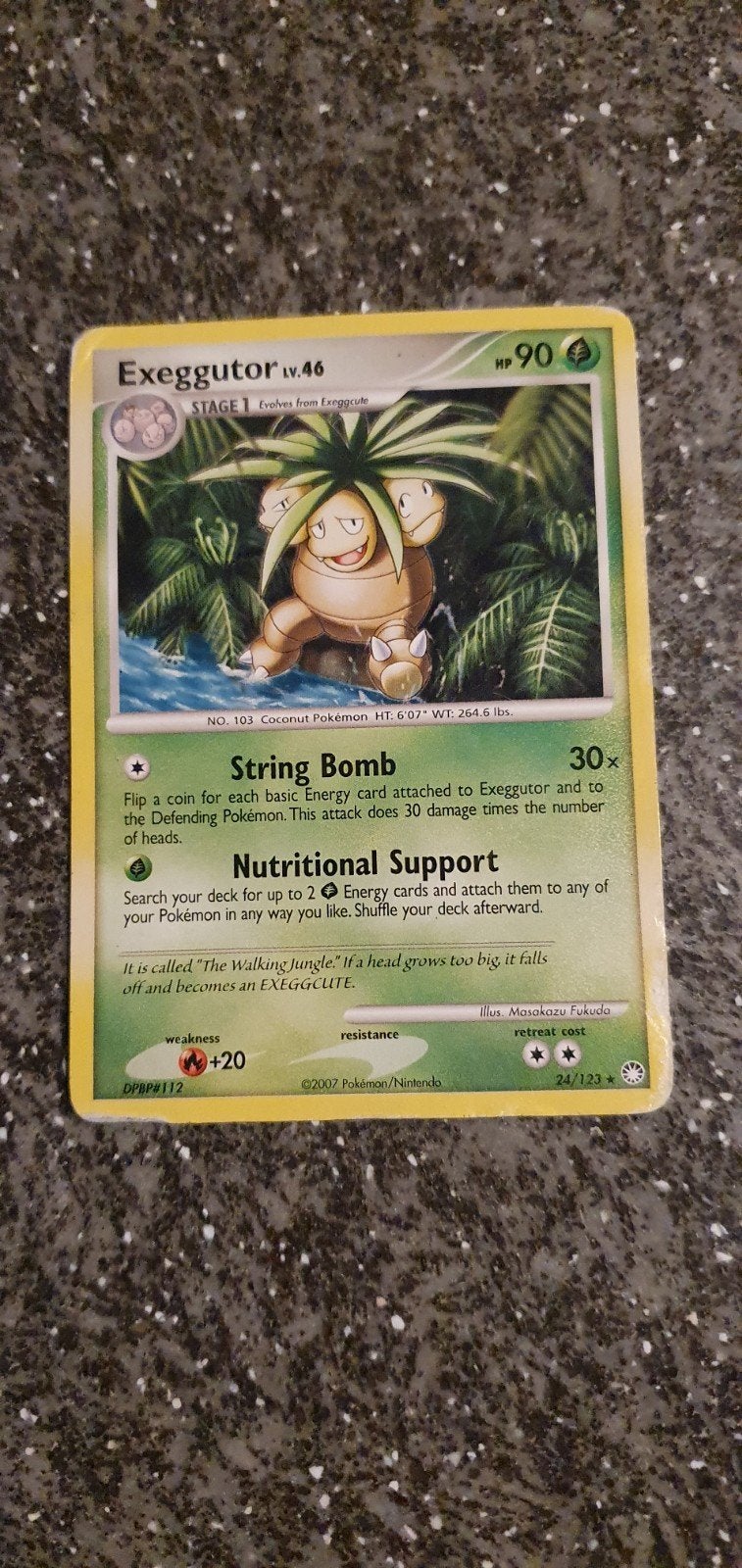 Exeggutor LV.46 Pokémon Kaart 24/123 Mysterious Treasures, Ophalen of Verzenden, Gebruikt, Losse kaart