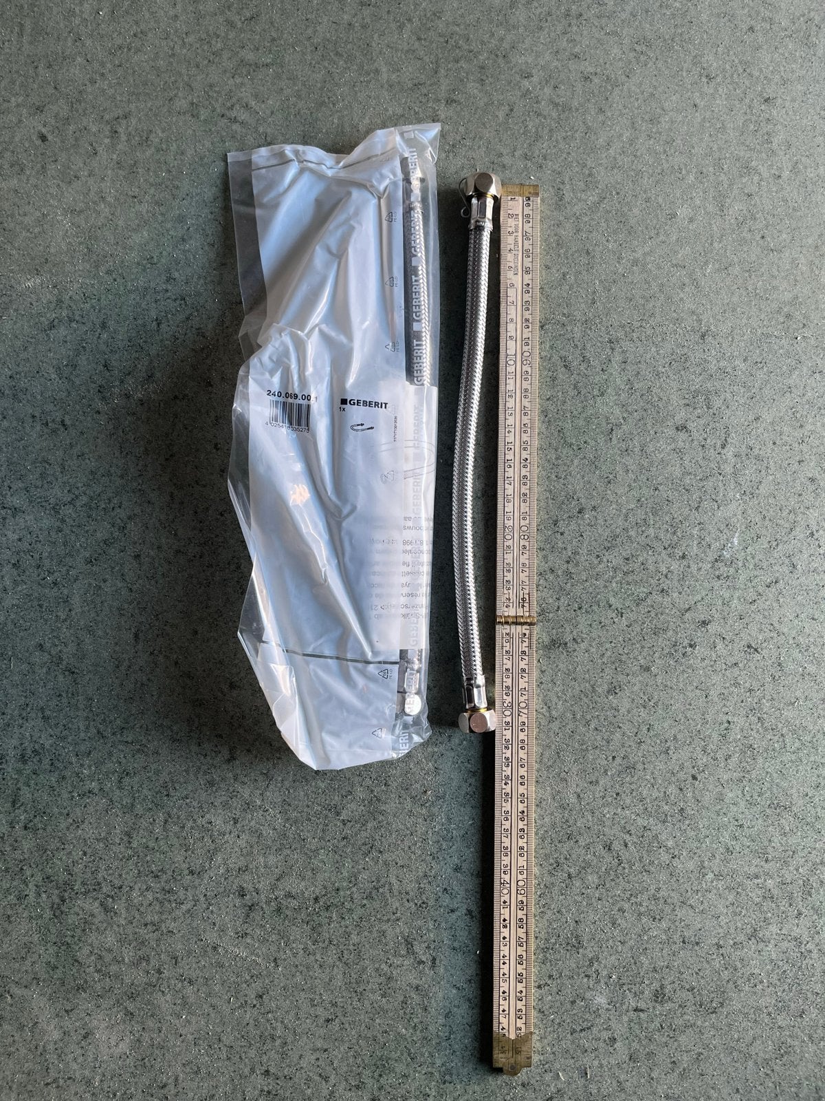 Geberit waterslang 1/2 aansluiting 30cm, Ophalen of Verzenden, Nieuw, Rvs, Overige typen