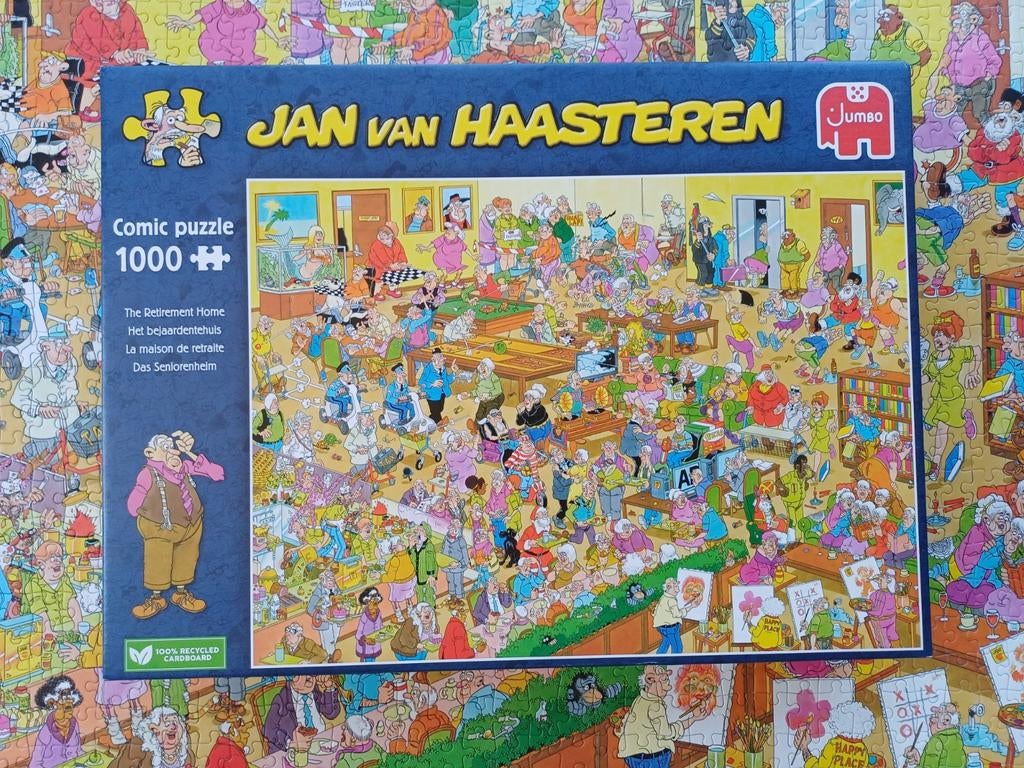 Puzzel 1000 stukjes Jan van Haasteren Het Bejaardenhuis, Hobby en Vrije tijd, Denksport en Puzzels, Ophalen of Verzenden, 500 t/m 1500 stukjes