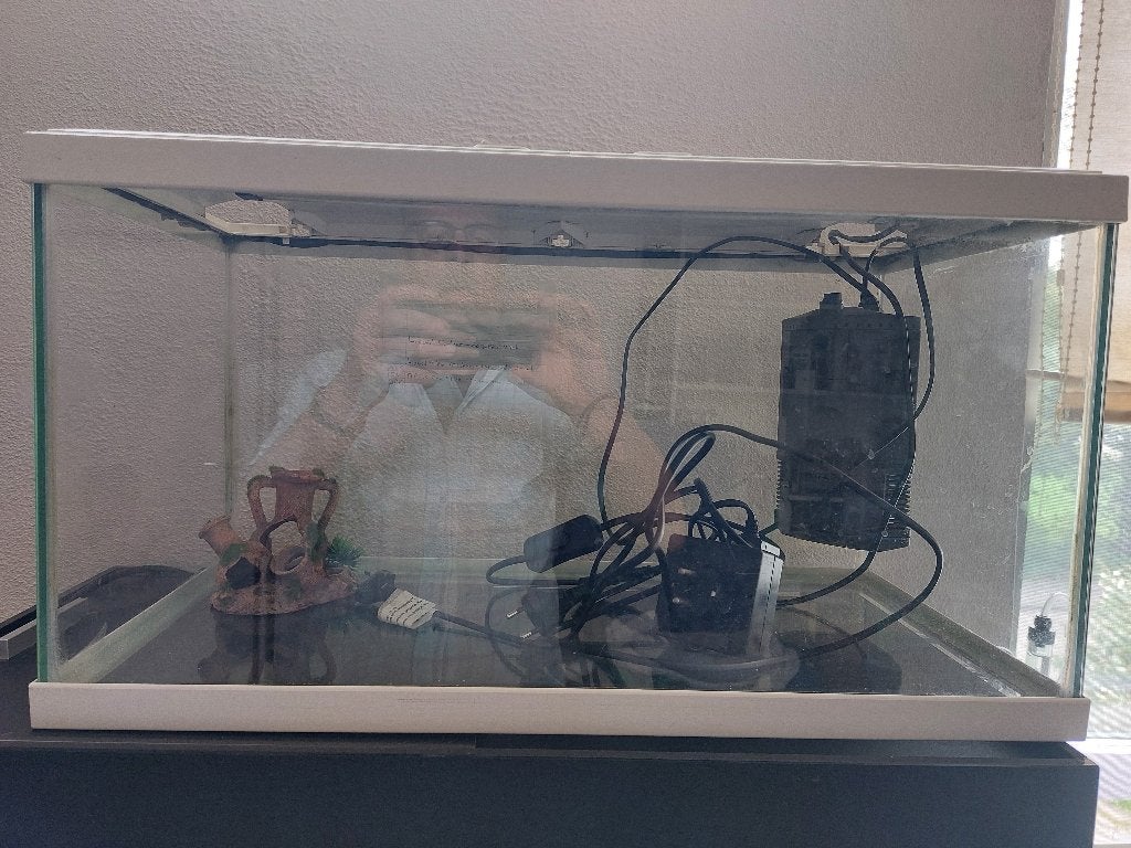 aquarium 60x30x30, Ophalen, Inclusief deksel, Zo goed als nieuw, Leeg aquarium