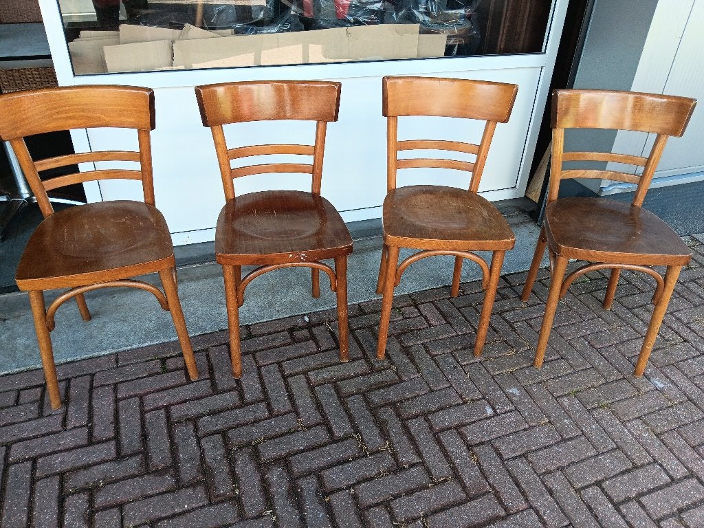 diverse partijen (Thonet look) caféstoelen, Ophalen, Gebruikt, Bruin, Vijf, Zes of meer stoelen