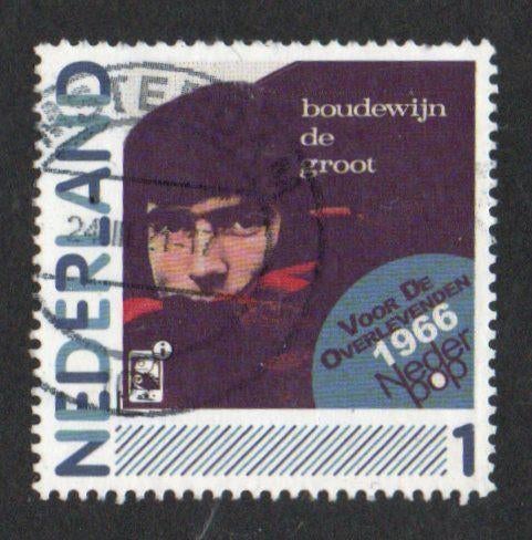 persoonlijke zegel Boudewijn de Groot, Ophalen of Verzenden, Na 1940, Gestempeld