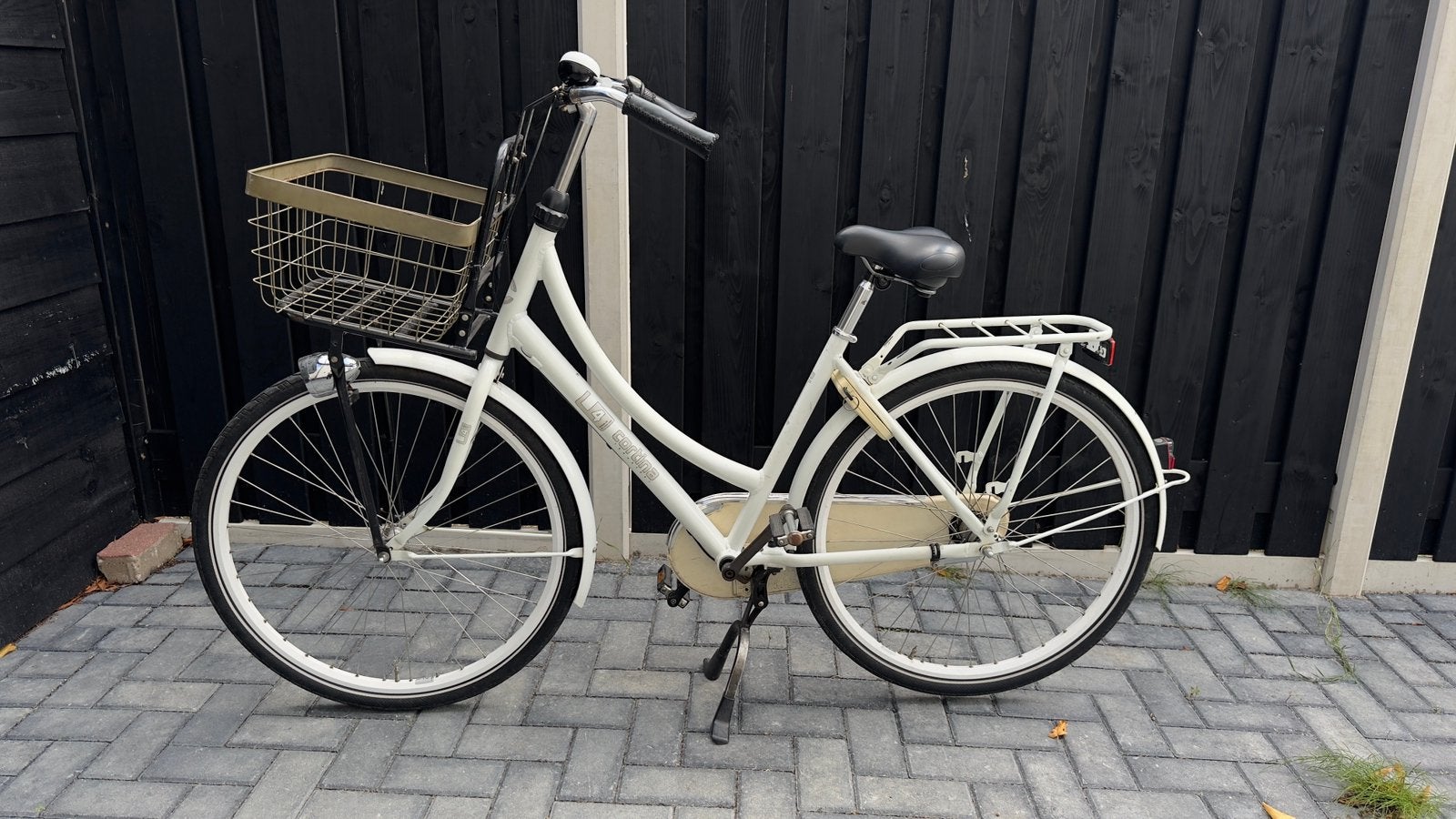 Witte transportfiets in goede staat, Terugtraprem, Gebruikt, Versnellingen, 50 tot 53 cm
