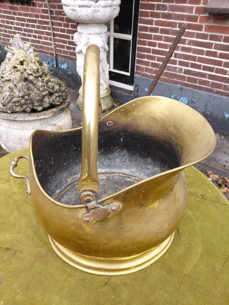 Antieke koperen helmkit met hengsel., Antiek en Kunst, Antiek | Koper en Brons, Verzenden, Koper