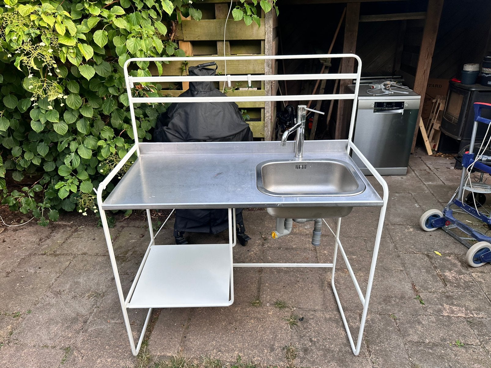 Ikea kitchenette, wasbak, Huis en Inrichting, Keuken | Keukenelementen, Ophalen, Zo goed als nieuw, Wit