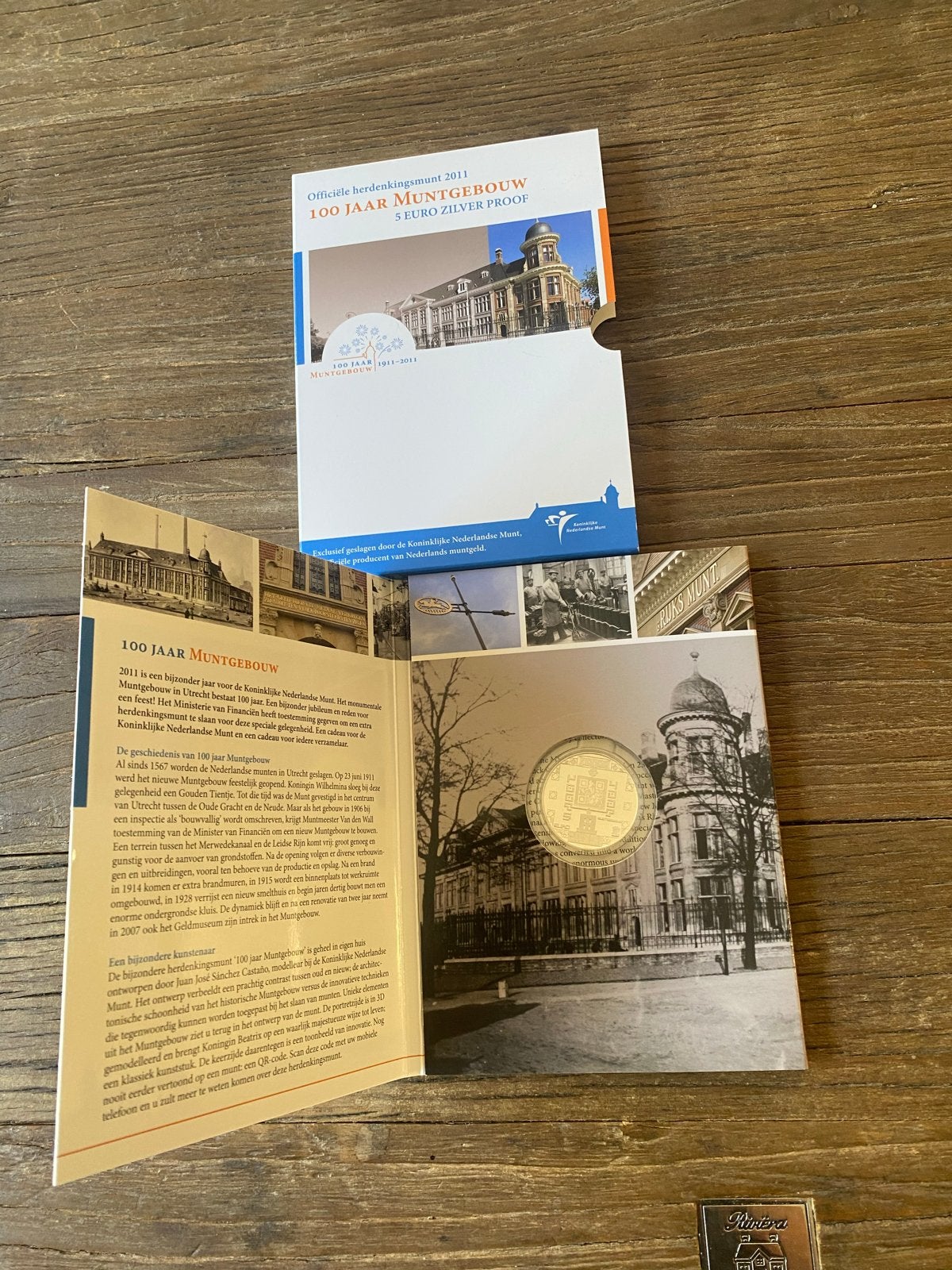 Officiële herdenkingsmunt 2011 100 Jaar Muntgebouw, Postzegels en Munten, Koningin Beatrix, Zilver, Euro's, Ophalen of Verzenden