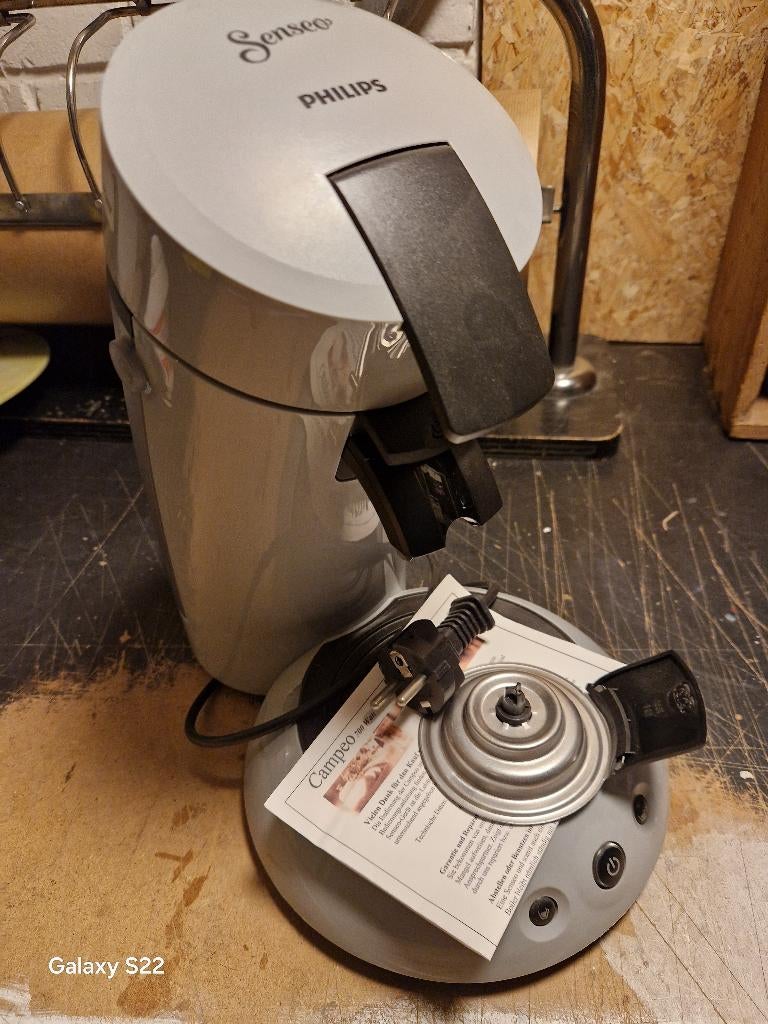 Campeo koffiepad machine op basis van een Senseo, Koffiemachine, Ophalen of Verzenden, Zo goed als nieuw, Koffiepads en cups