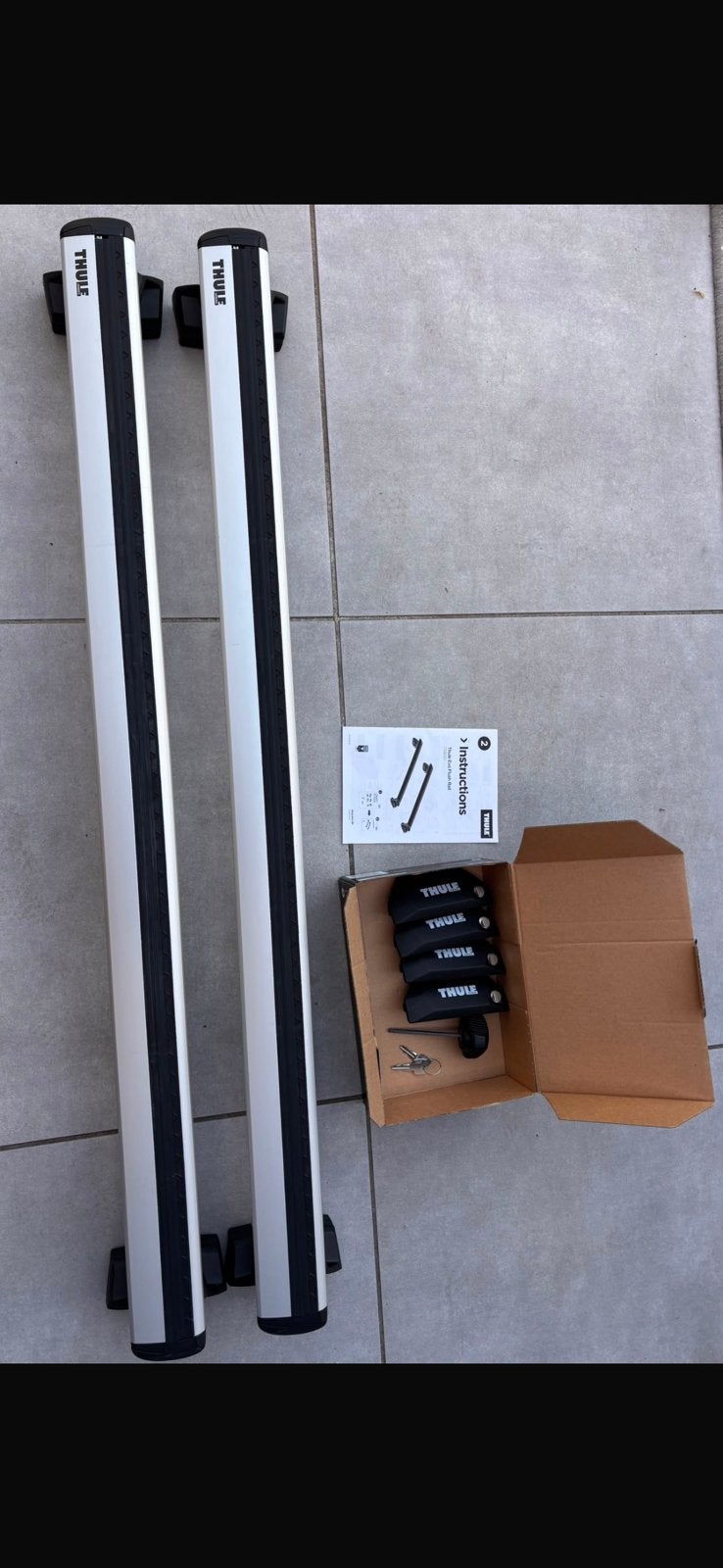 Thule Dakdragers Evo Flush en voetenset Evo flush rail, Ophalen, Zo goed als nieuw