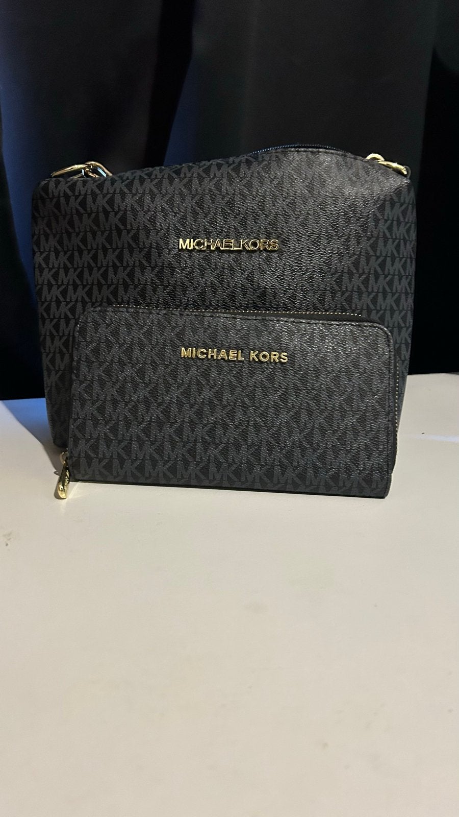 Gloednieuwe Michael Kors tas met bijpassende portemonnee, Ophalen of Verzenden, Nieuw, Zwart, Handtas