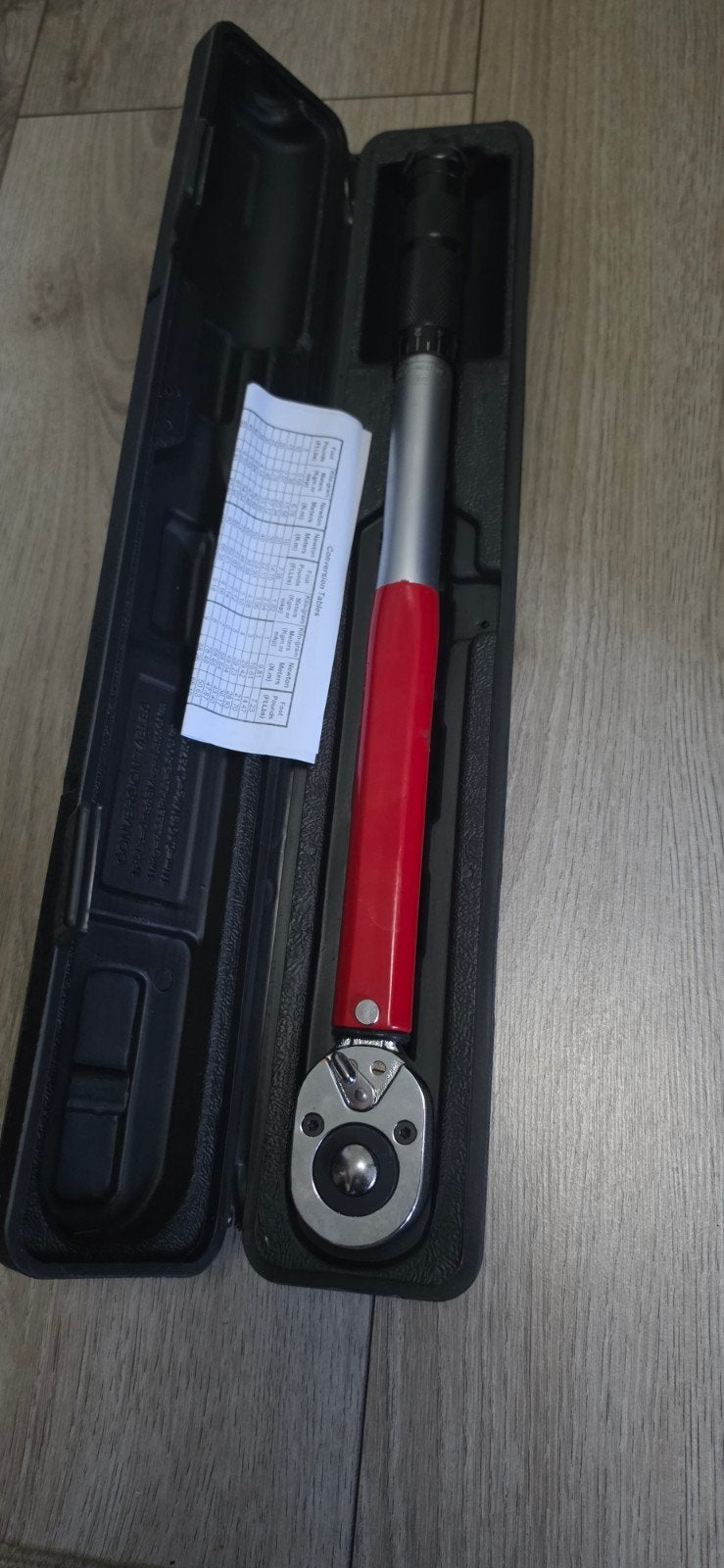 Momentsleutel 1/2" Dr. Micrometer Verstelbaar 10-210 N-m, Ophalen of Verzenden, Zo goed als nieuw, Sleutel/ratel, Overige merken