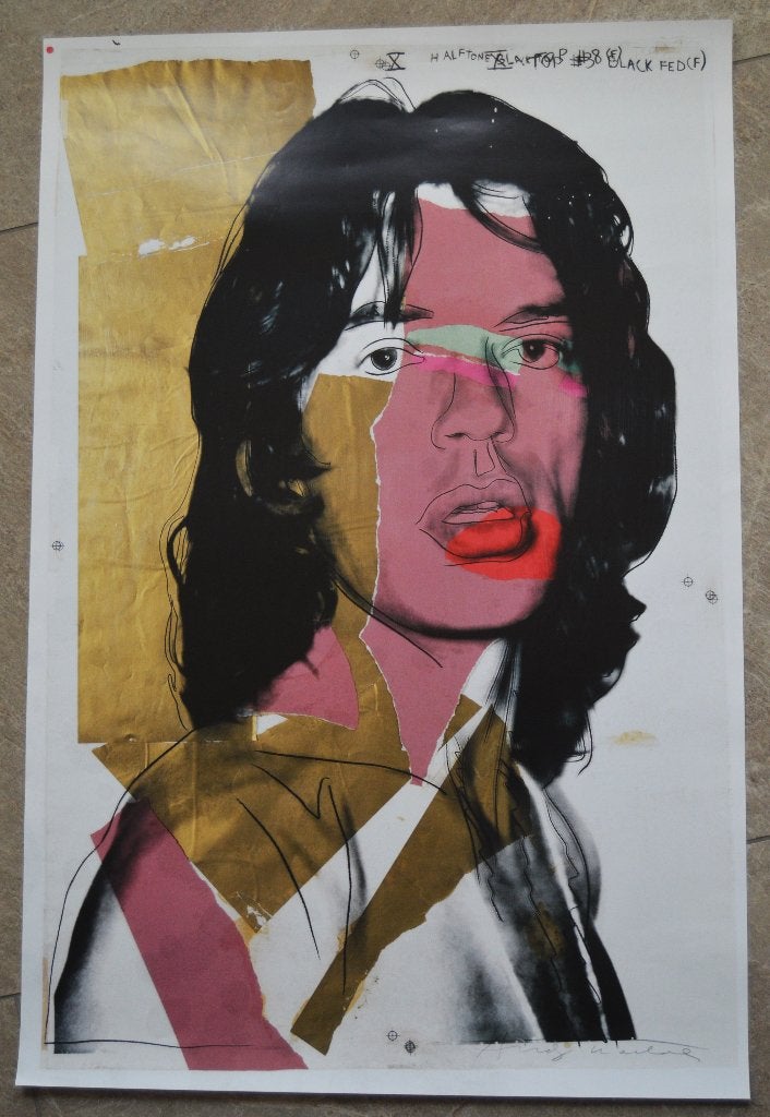 Andy Warhol; Poster Mick Jagger., Verzamelen, Ophalen, A1 t/m A3, Film en Tv