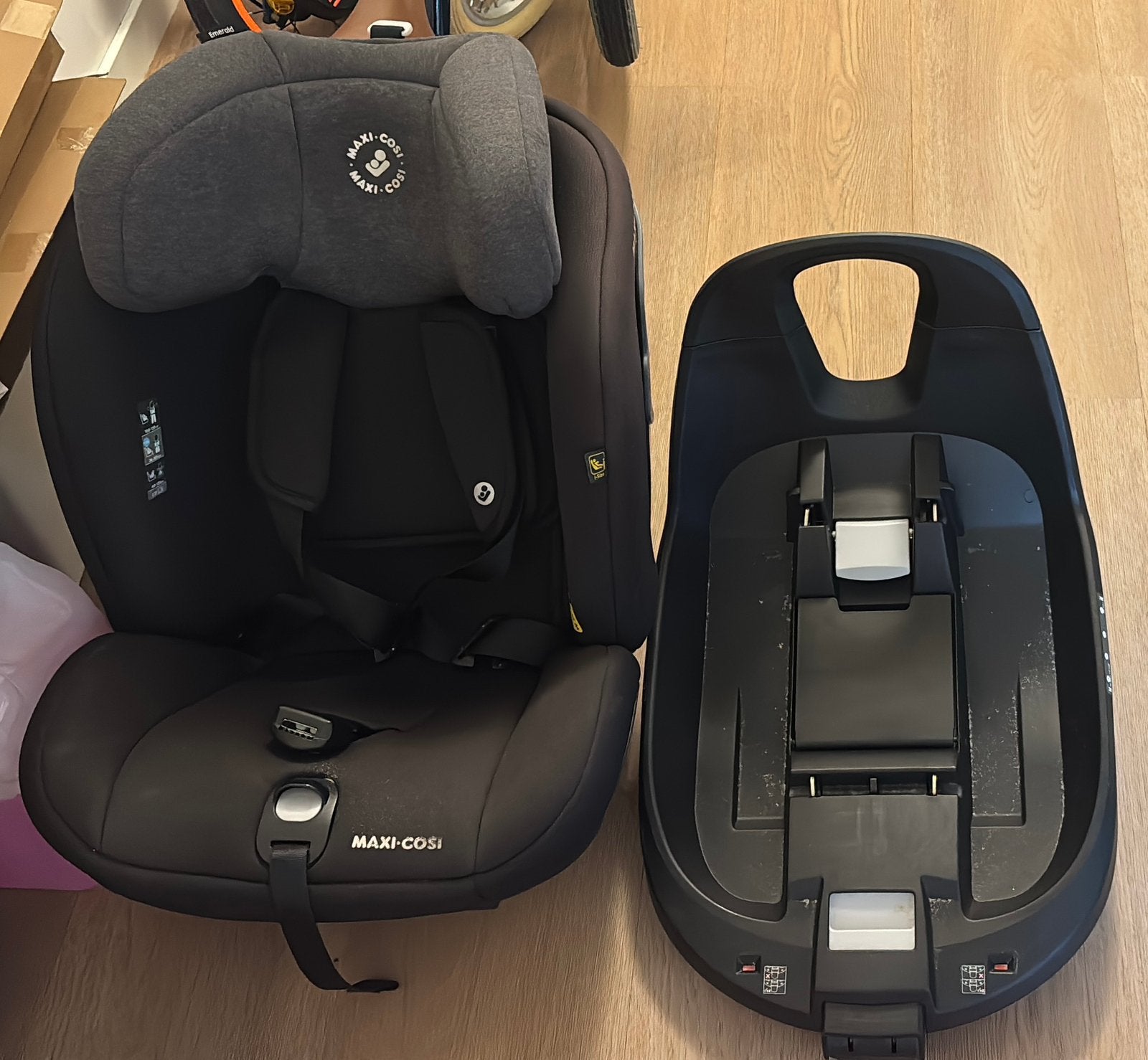 Maxi-Cosi autostoel met Isofix base, Ophalen, Verstelbare rugleuning, Gebruikt, 0 t/m 18 kg