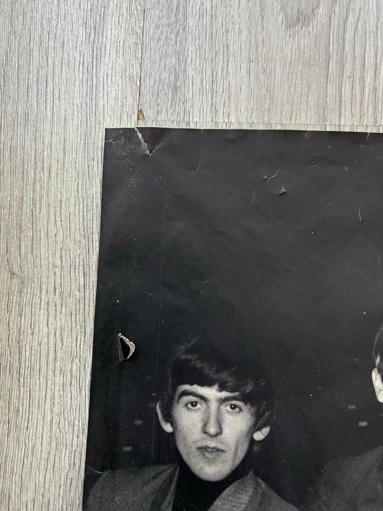 Vintage The Beatles Poster - Zwart-wit Muziek Memorabilia, Ophalen, A1 t/m A3, Muziek, Rechthoekig Staand
