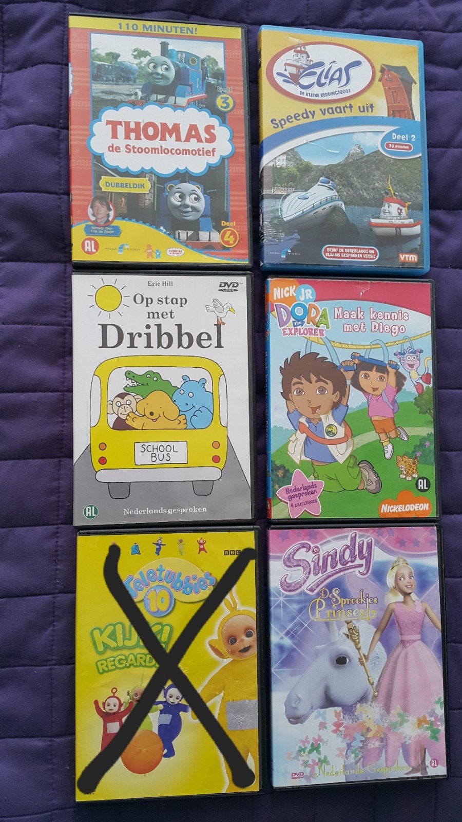 Kinder DVD's: Dribbel, Dora, Thomas, Elias, Sindy, Ophalen of Verzenden