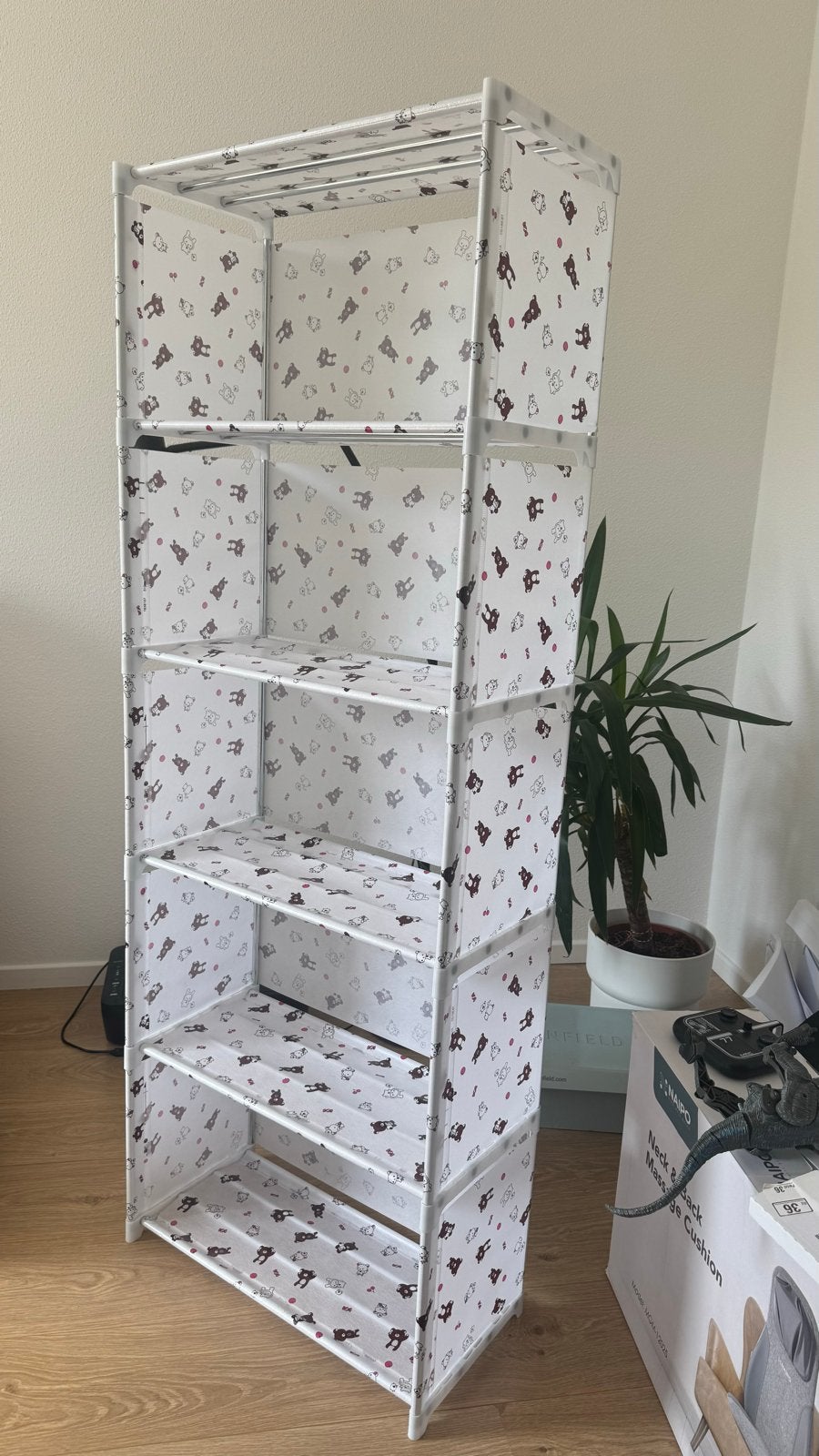 Leuke stoffen kast met berenprint - ideaal voor kinderkamer, Ophalen, Met plank(en), Kunststof, Gebruikt