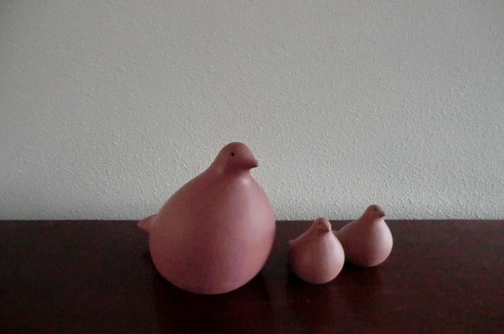 drie stenen duiven ter decoratie, Huis en Inrichting, Woonaccessoires | Overige, Gebruikt, Overige materialen, Ophalen of Verzenden