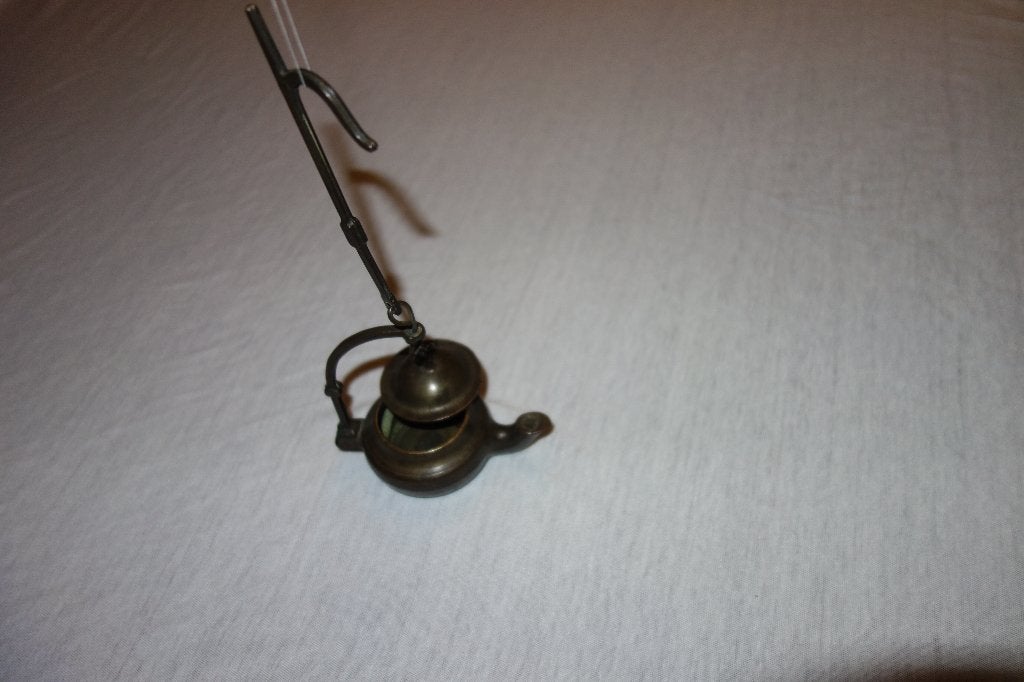 Wevers lamp olie (brons), Ophalen of Verzenden