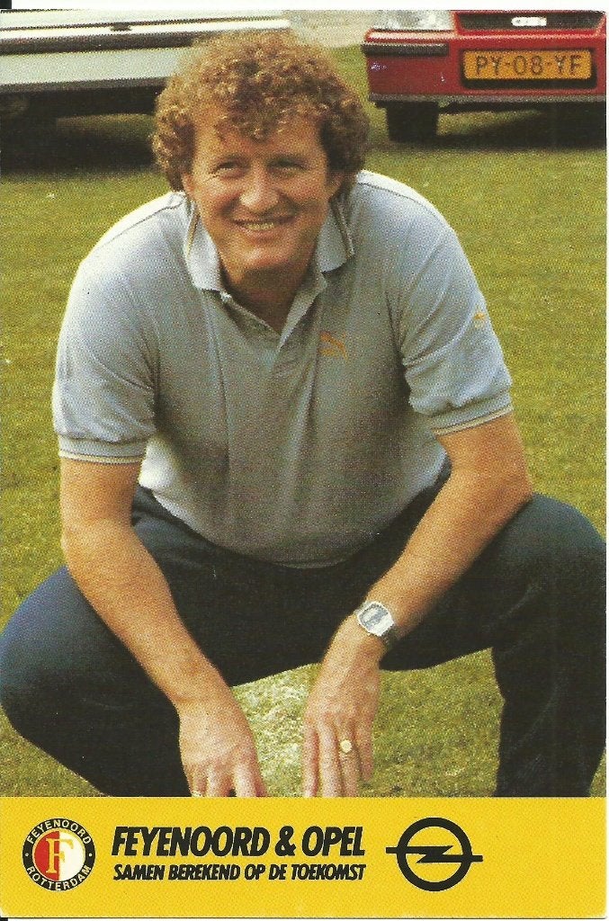 1986-1987 fotokaart Opel Wim Jansen Feyenoord, Verzamelen, Verzenden, Zo goed als nieuw, Feyenoord, Spelerskaart