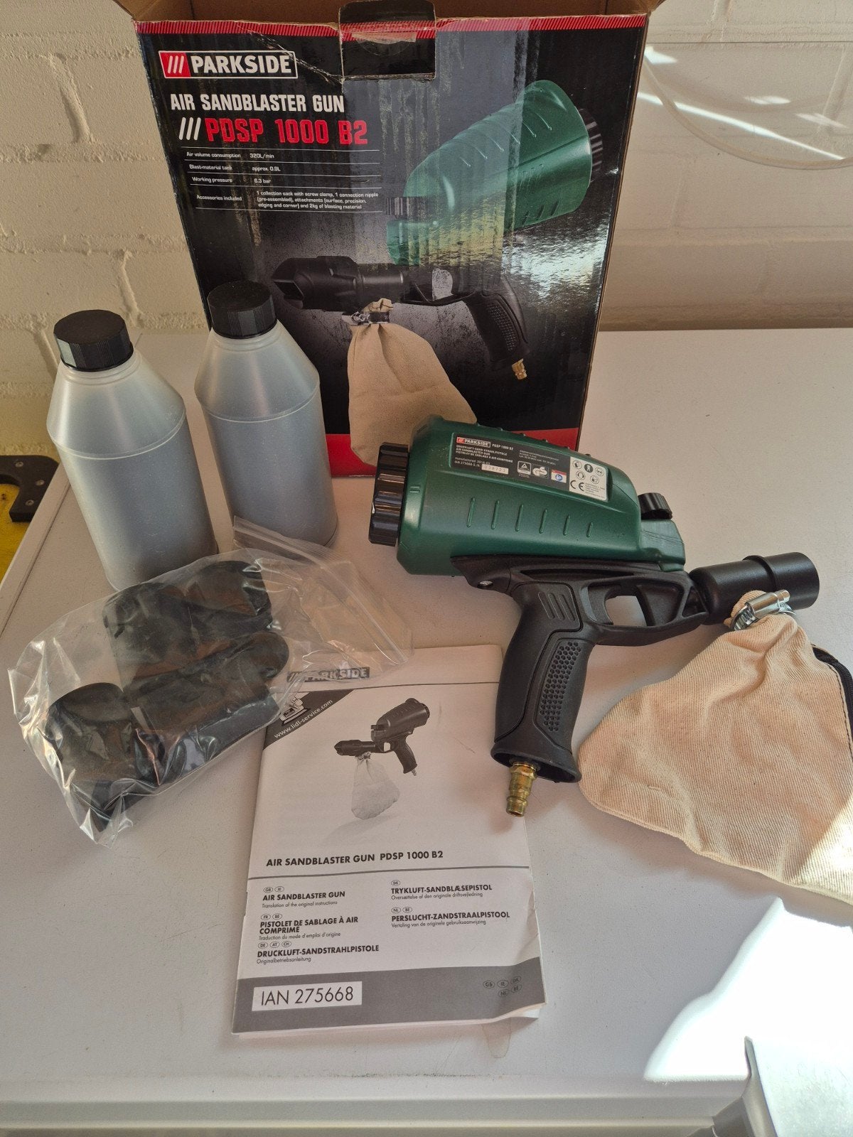 Nieuwe Parkside zandstraalpistool PDSP 1000 B2, Doe-het-zelf en Verbouw, Ophalen of Verzenden