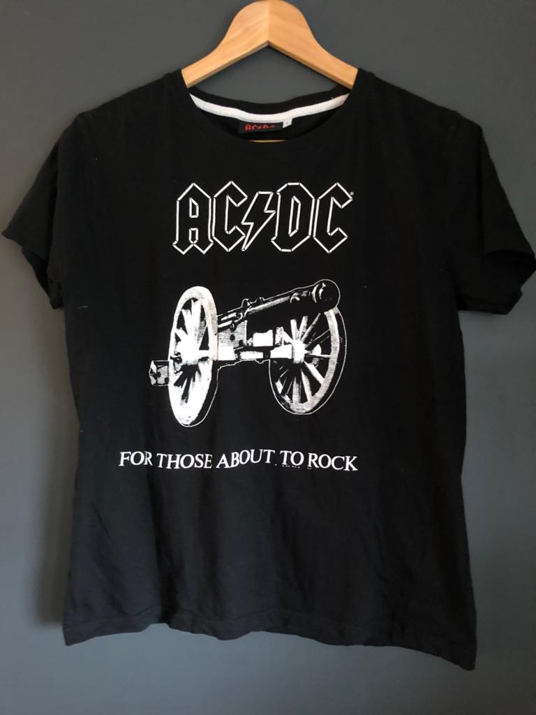 Ac/dc for those about to rock t shirt dames M., Ophalen, Zo goed als nieuw, Kleding