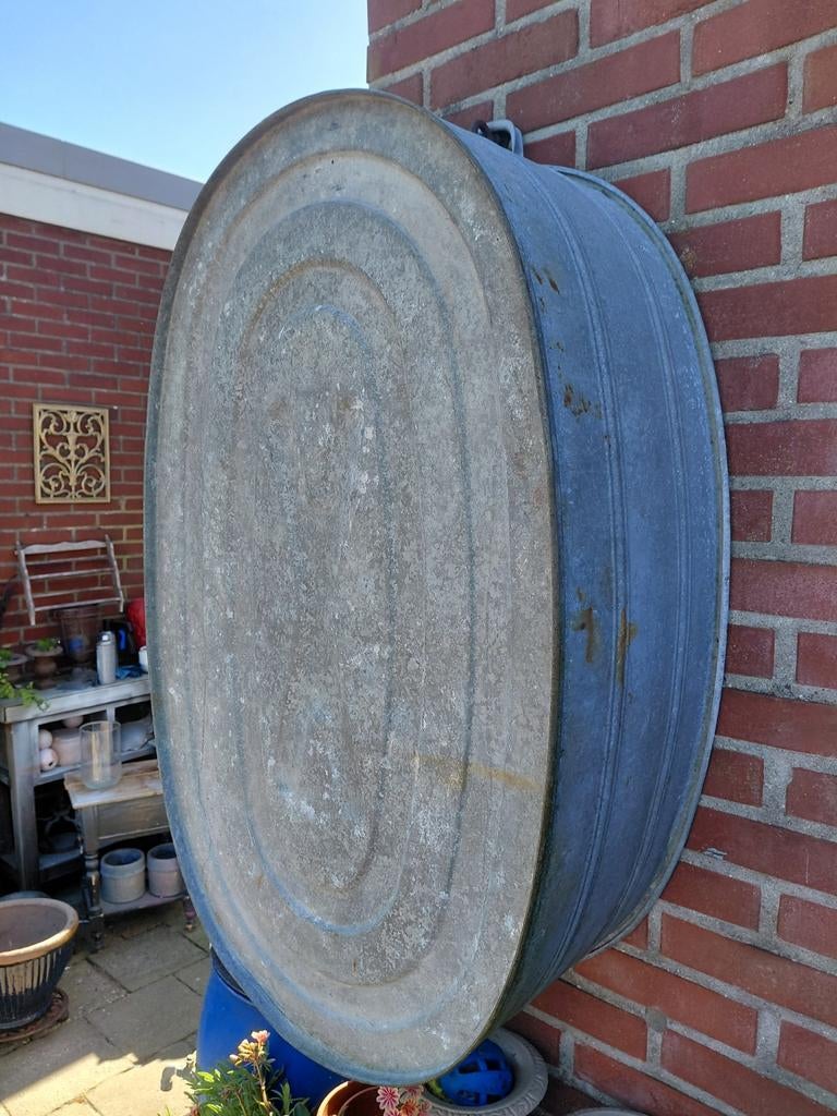 Grote zinken ovale teil 102 cm breed, Ophalen