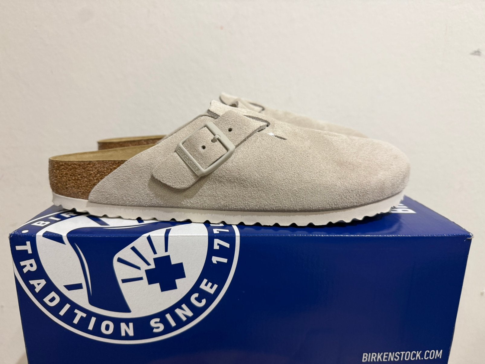 Te koop nieuwe Birkenstock Boston BS Oyster, Kleding | Heren, Schoenen, Postlaan 3, Birkenstock, Nieuw, Ophalen of Verzenden