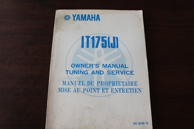 Yamaha IT175 J 1982 motorcycle owner's & service manual, Ophalen of Verzenden, Yamaha