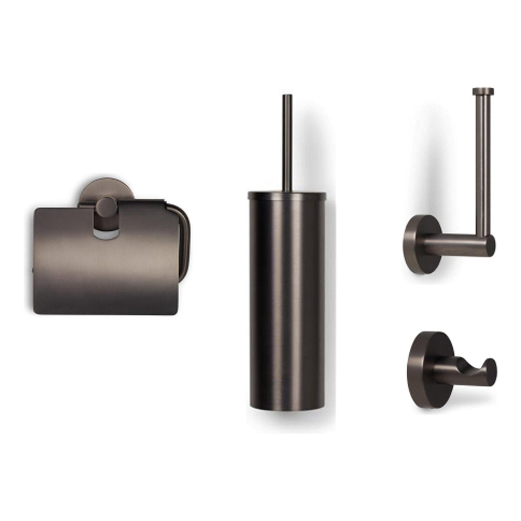 Blue label toilet set Gun metal, Doe-het-zelf en Verbouw, ., Toilet, Ophalen of Verzenden, Zo goed als nieuw