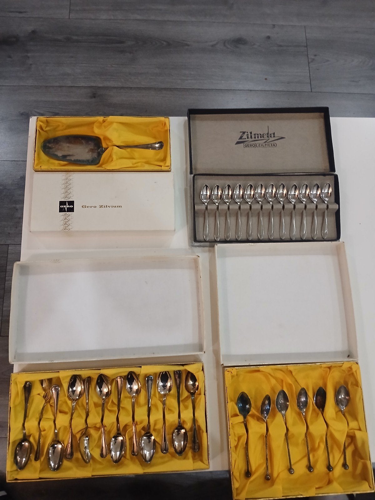 Vintage Gero Zilvium en Zilverstad besteksets, Ophalen of Verzenden