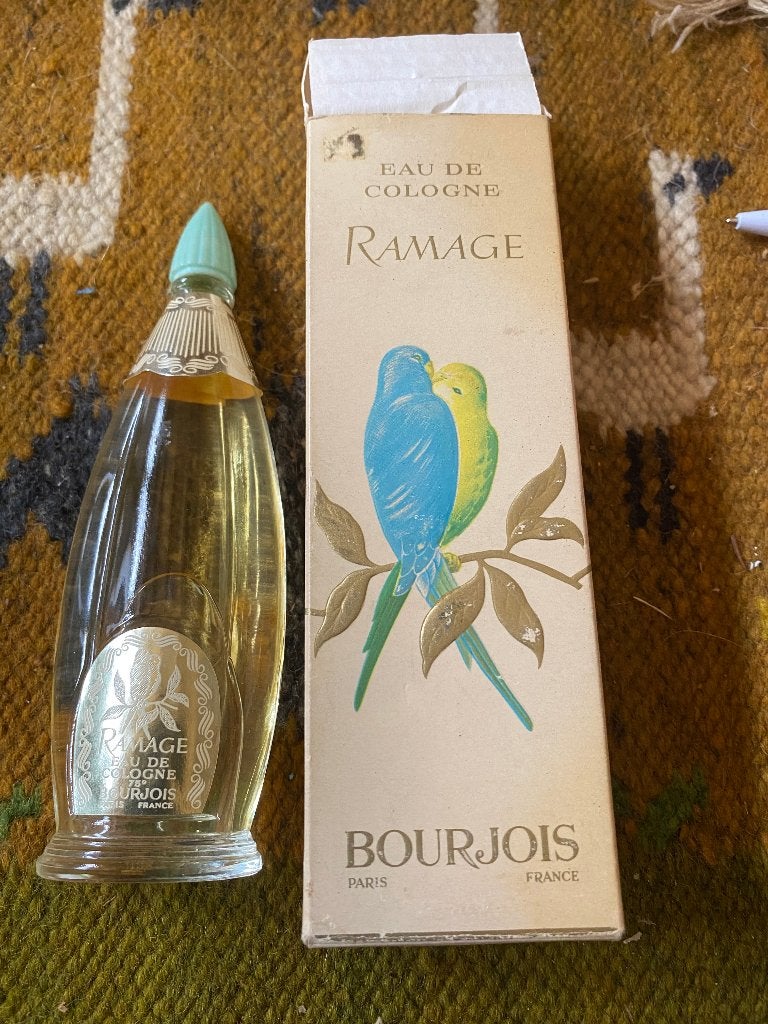 antieke parfum in verpakking Ramage en 4711, Verzamelen, Ophalen of Verzenden, Zo goed als nieuw, Parfumfles, Gevuld