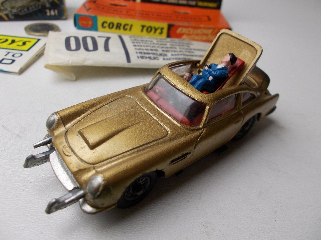 1965 Corgi Toys 261.JAMES BOND ASTON MARTIN DB5+DOOSJES! -H-, Hobby en Vrije tijd, Ophalen of Verzenden, Zo goed als nieuw, Auto