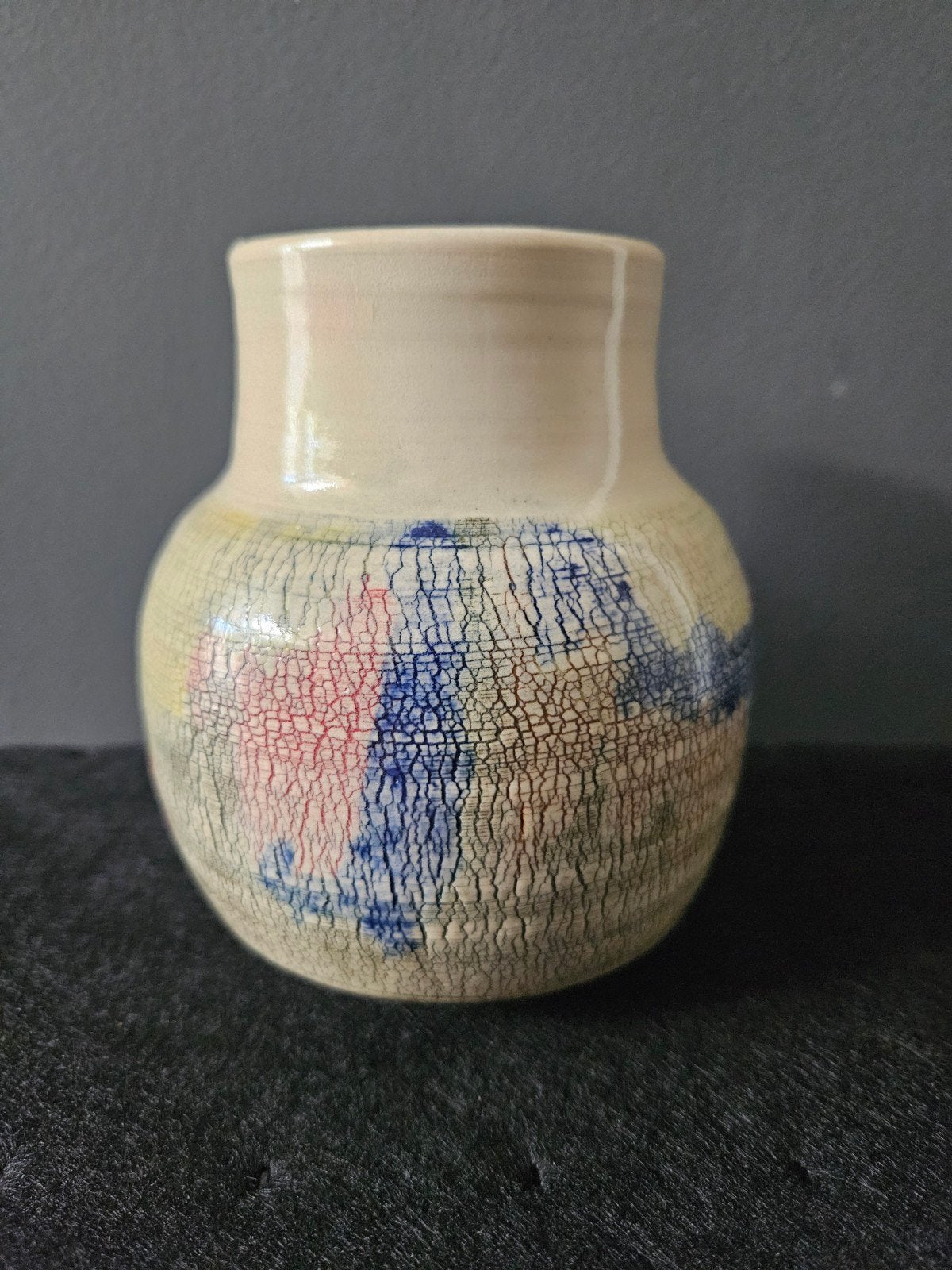 Handgemaakt Mid-Century Vaasje, Ophalen of Verzenden, Handgemaakt