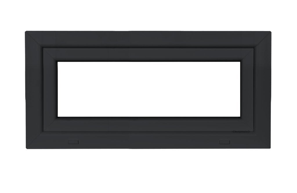 Kunststof Kozijn Kiep  B80 H40cm Mat Zwart, Niet ingevuld, Kunststof, Raamkozijn, Niet ingevuld