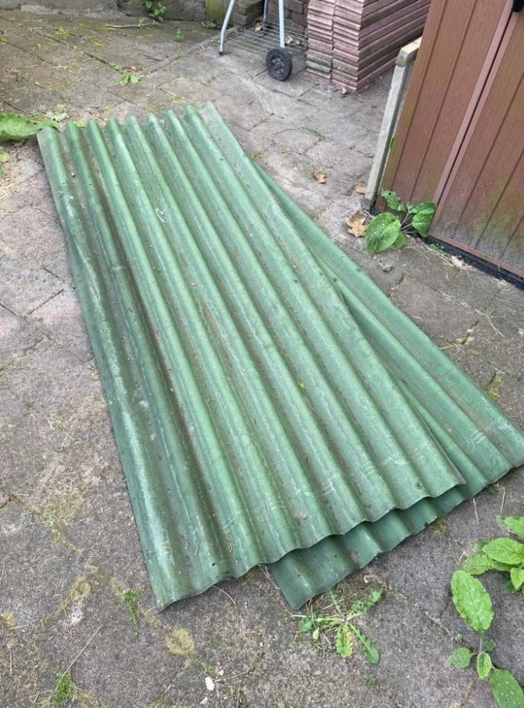 Gratis Aquaplan bitumen golfplaten 200x86 (groen), Ophalen, Overige materialen, Gebruikt, Overige kleuren