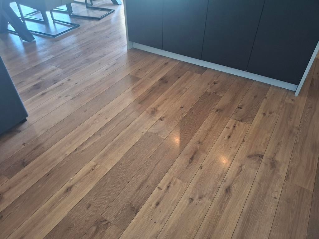 Laminaatvloer, Doe-het-zelf en Verbouw, Vloerdelen en Plavuizen, Ophalen, Gebruikt, 50 tot 150 cm, 10 m² of meer