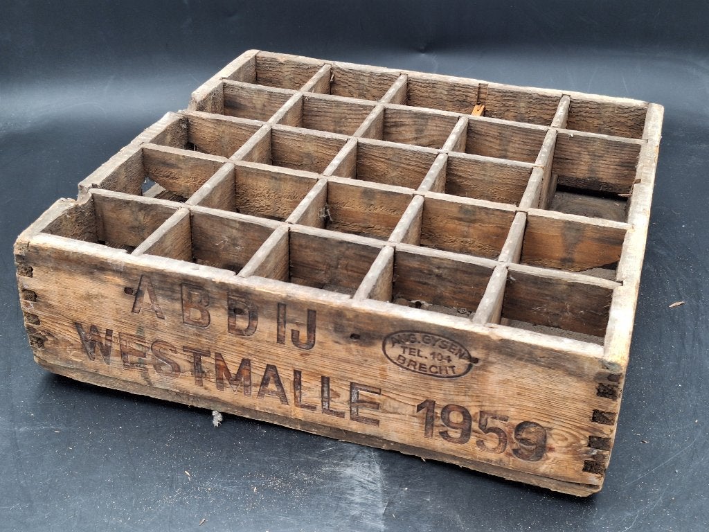 oude bierbak Abdij Westmalle, 1959, Verzamelen, Biermerken, Ophalen of Verzenden, Gebruikt, Overige typen, Overige merken